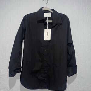 Frame The Oversized Shirt in Black Size Small New